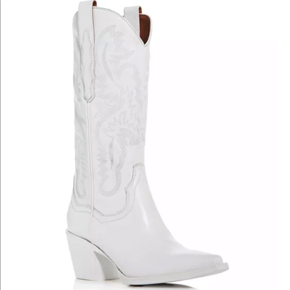 Jeffrey Campbell Western Dagget White Cowboy Boots